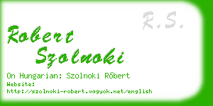 robert szolnoki business card